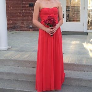 red prom dress with front slit